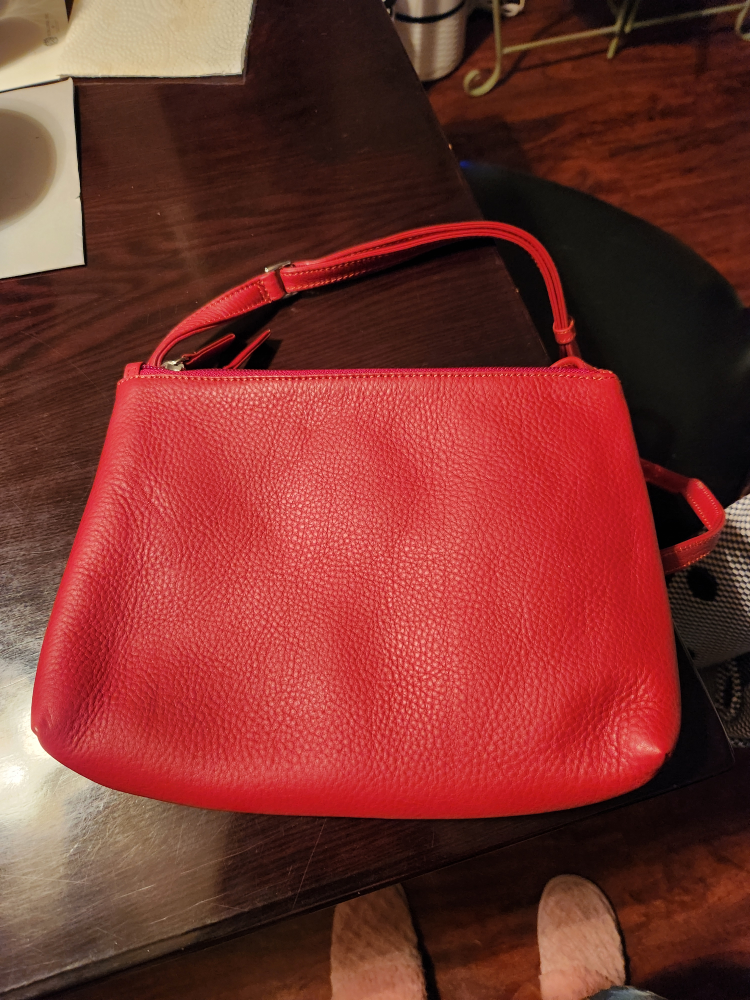 Red Leather Crossbody Bag