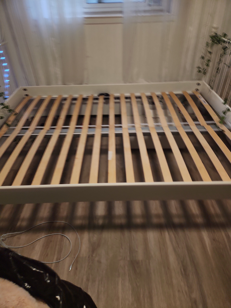 ikea queen size bed frame white - photo 3
