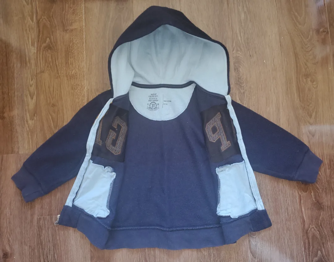 Gap Kids Fleece Zip Up Hoodie 3T image indicator(3)
