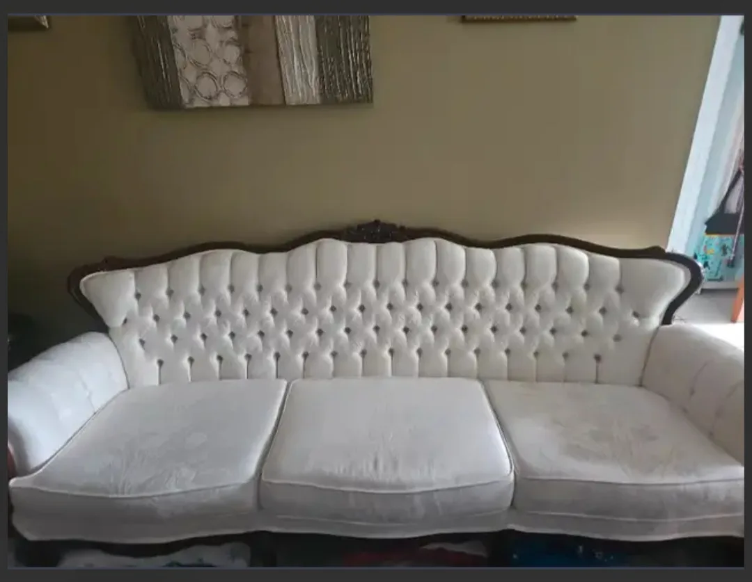 White french provincial couch and chair thumbnail