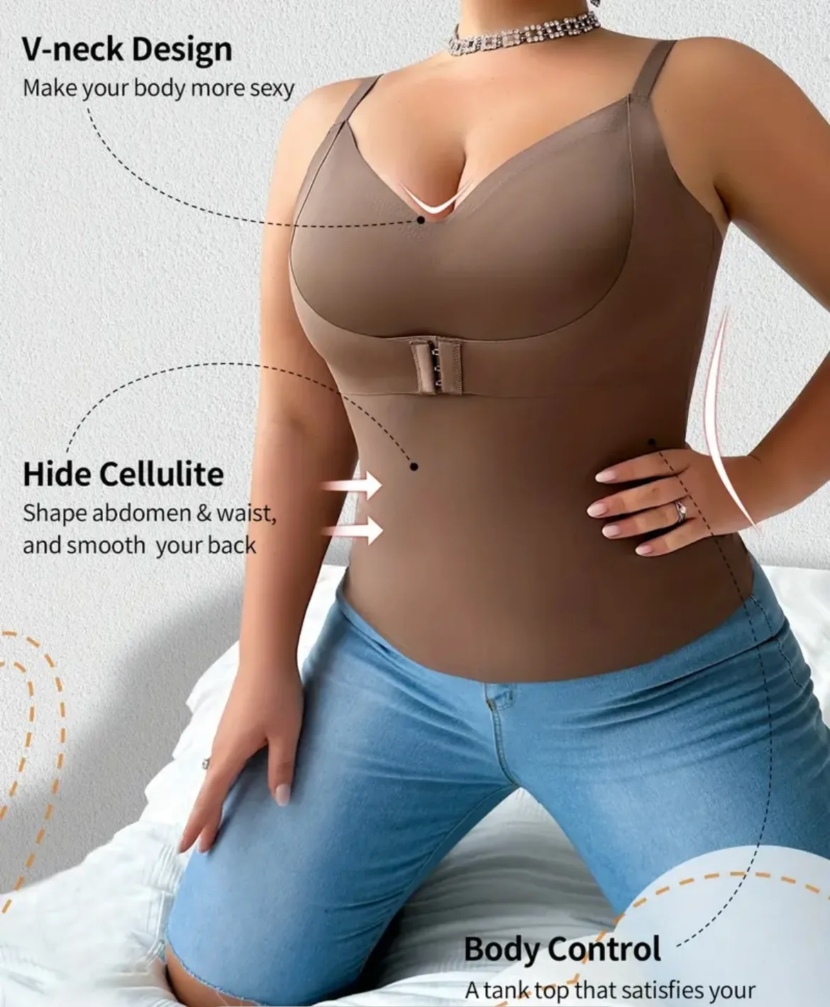 Brown shapewear top size 18 image indicator(5)