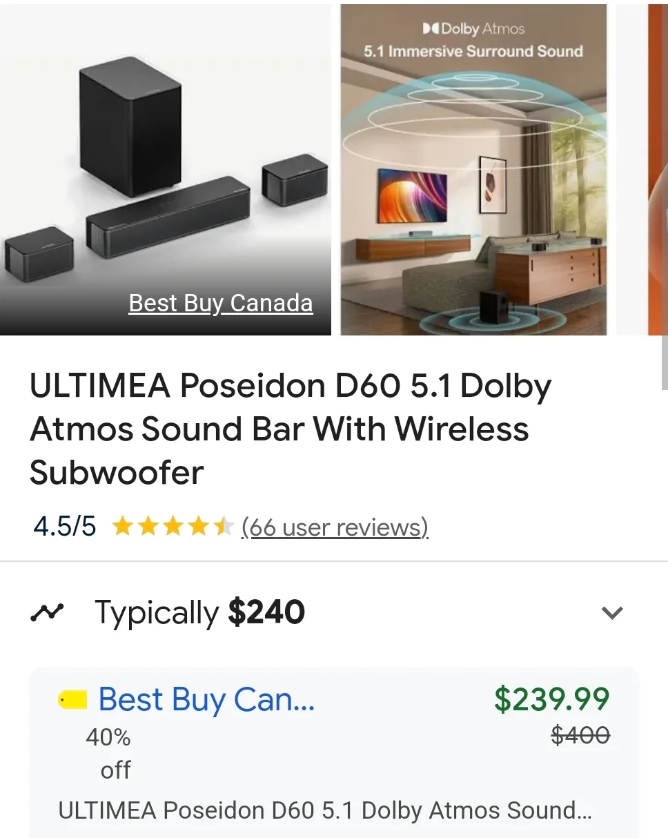 D60 Dolby Atmos 5.1 Surround Soundbar image indicator(2)