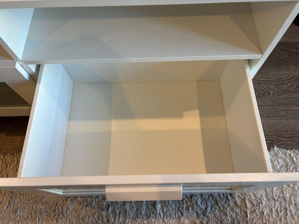 White TV Stand with 2 Drawers Ikea Brimnes - photo 2