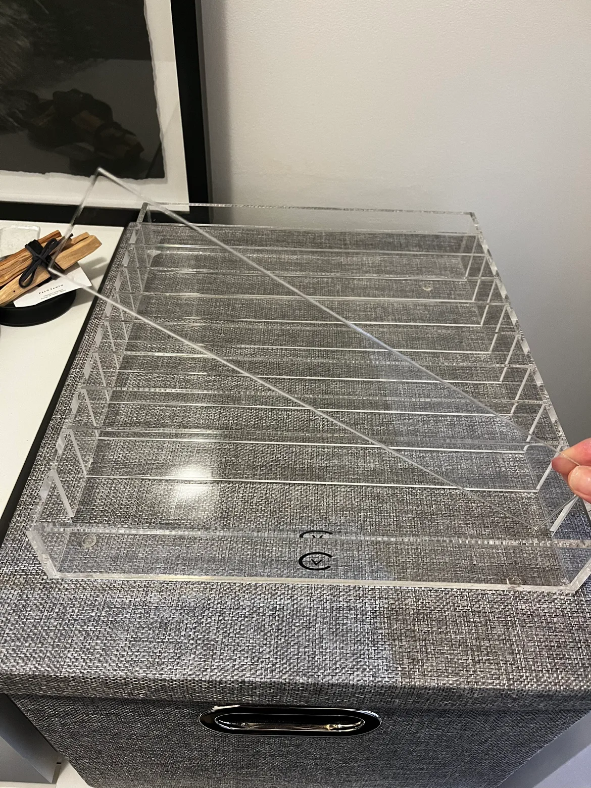 Acrylic Makeup Palette Organizer- *LIKE NEW, IKEA COMPATIBLE image indicator(3)