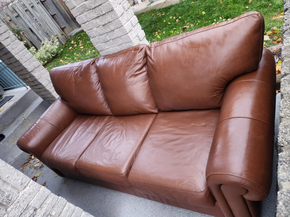 Brown Leather Sofa