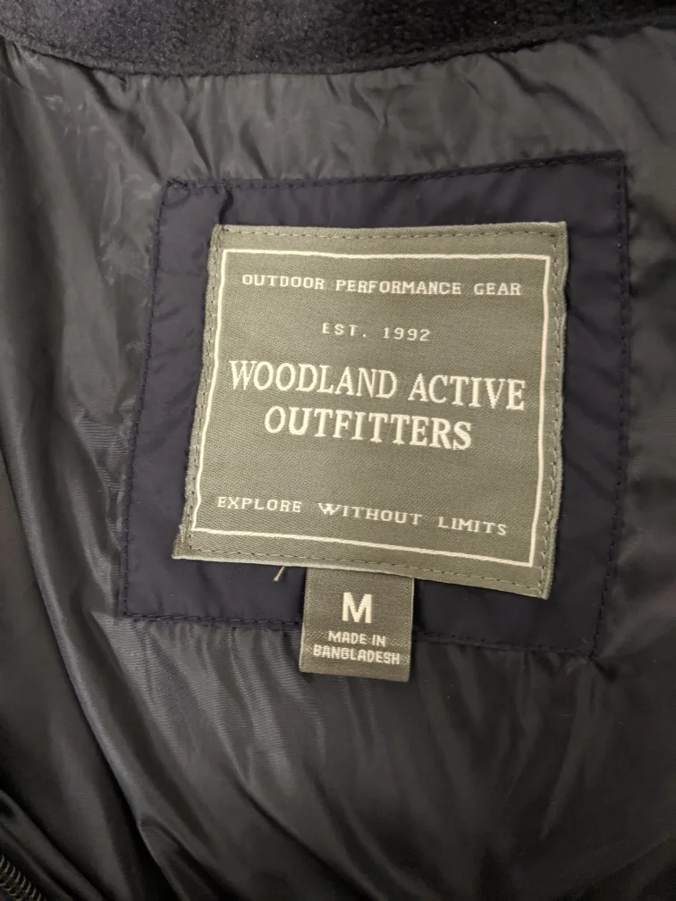 Navy blue waterproof winter jacket thumbnail