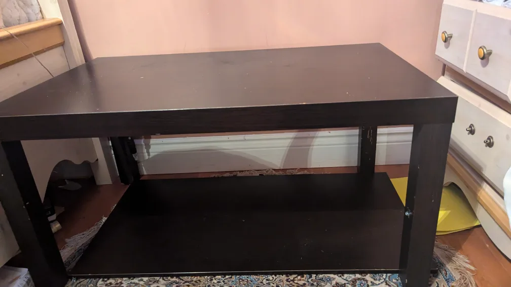 Black Coffee Table with Shelf image indicator(3)