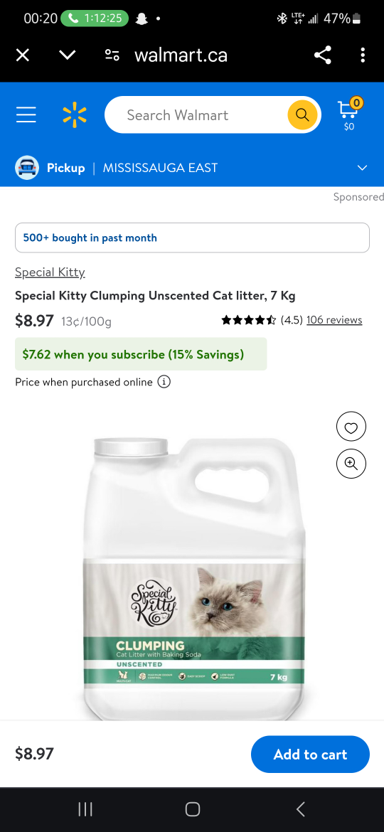 Special Kitty Clumping Unscented Cat Litter - 7 kg - photo 2