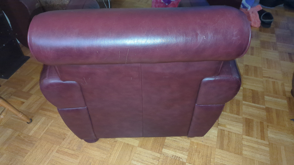 Rawhide couch and club chair - photo 3