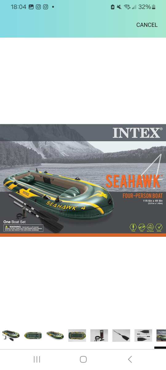 Intex Seahawk 4 Person Inflatable Boat - photo 4