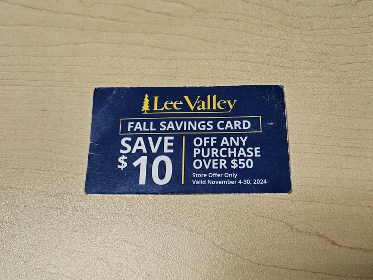 LAST CALL — Lee Valley Coupon thumbnail