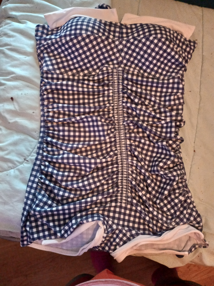 Three Vintage Gingham Swimsuits - photo 2