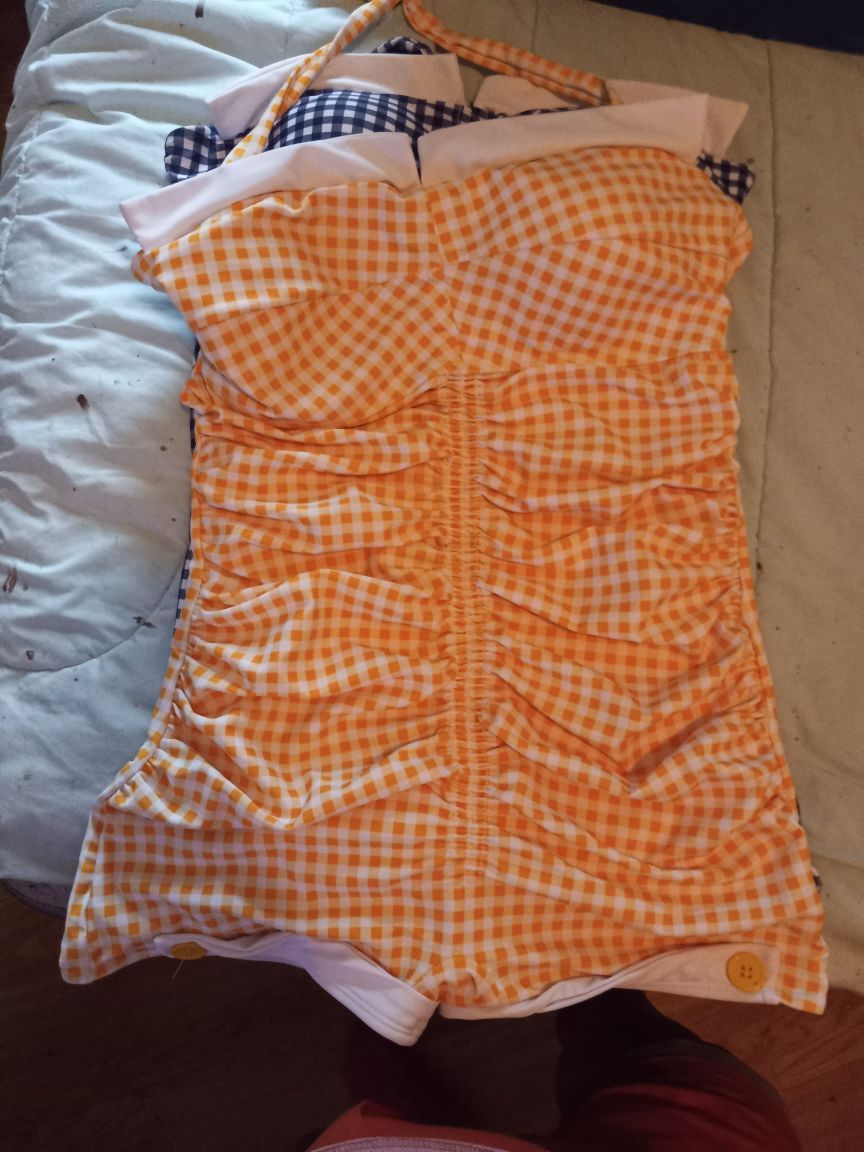 Three Vintage Gingham Swimsuits - photo 3