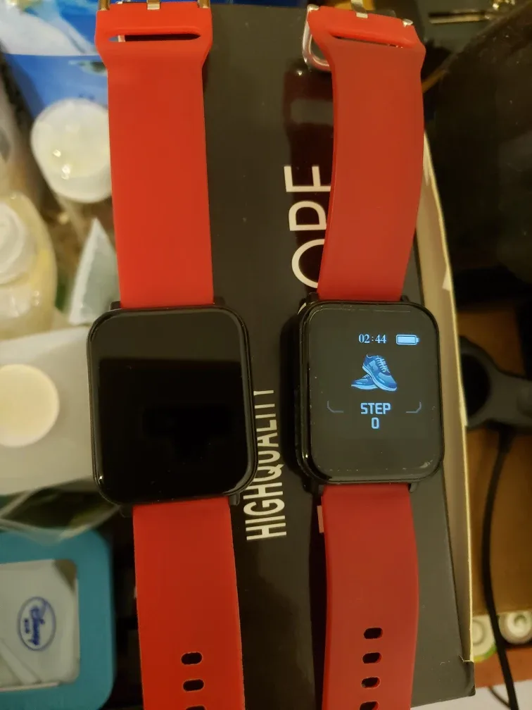 2 Smart Watches with Red Bands image indicator(2)