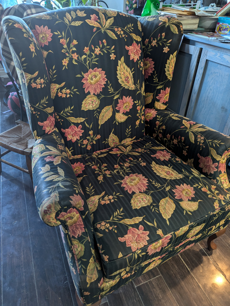 wing back chair (NEED GONE ASAP)