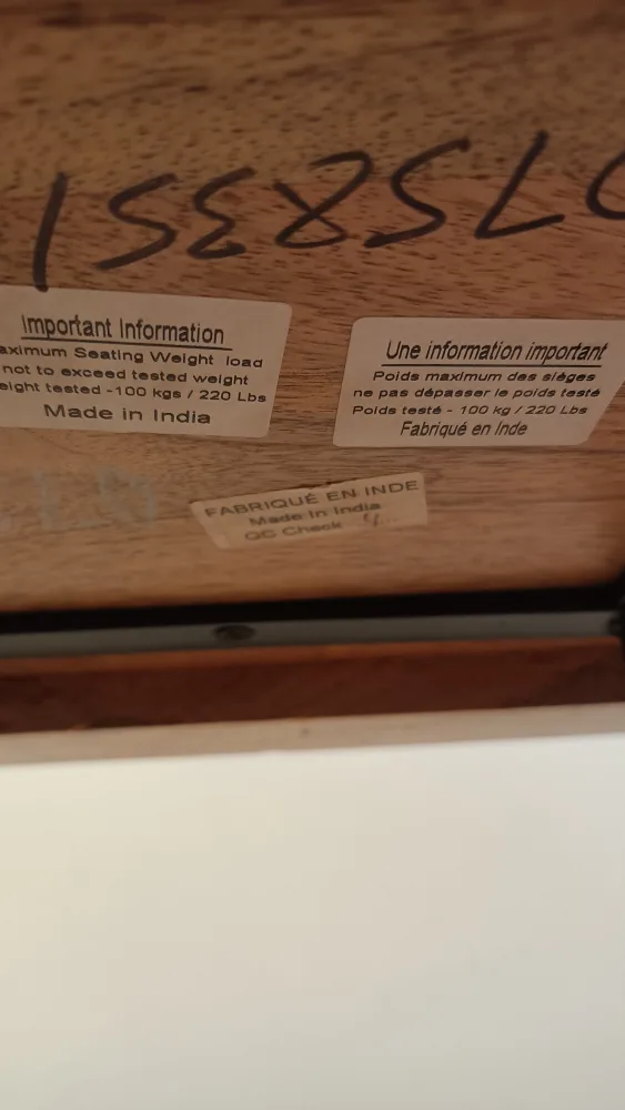 Two Wooden Bar Stool with Black Metal Frame image indicator(5)