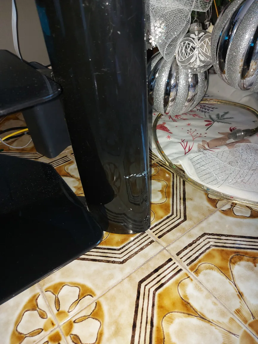 Black Tempered Glass TV Stand image indicator(6)