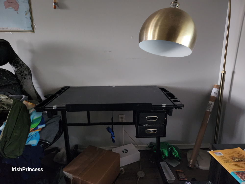 Black Desk with Glass Top - photo 3