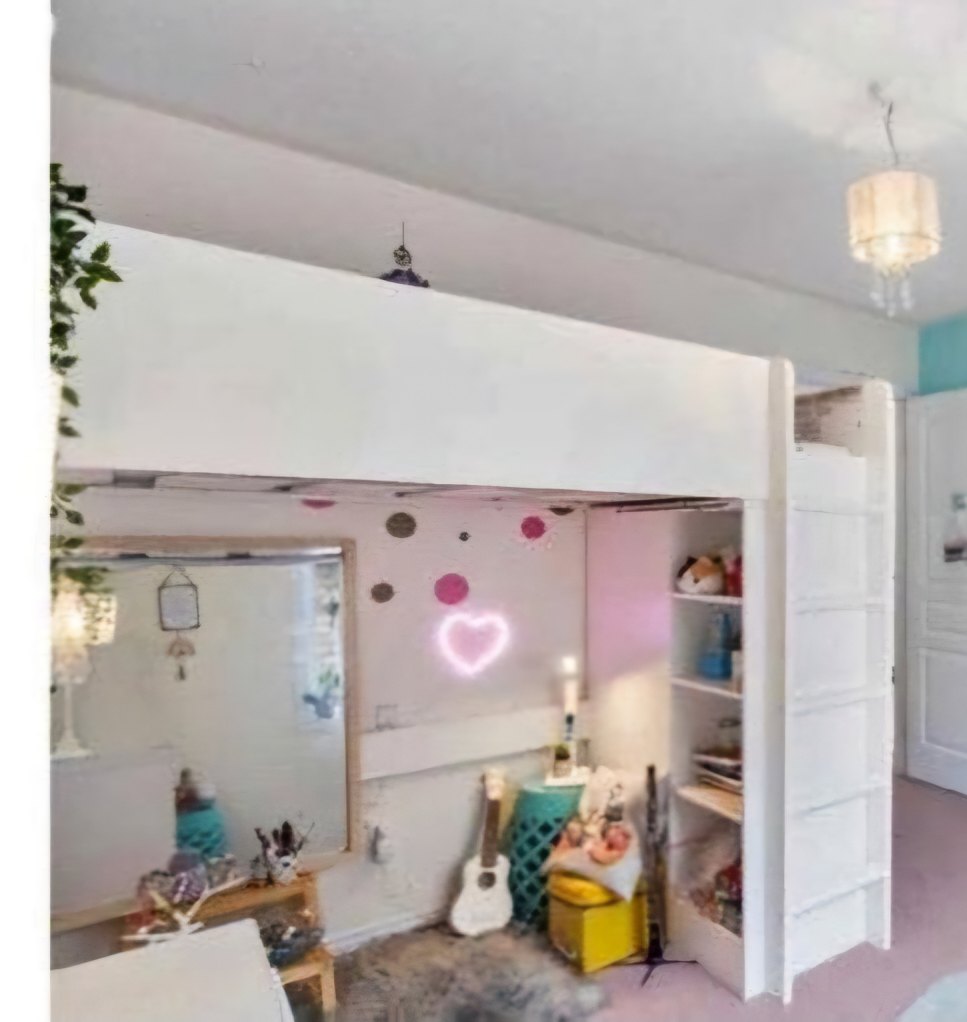 IKEA SMÅSTAD Loft Bed - White/Light Green
