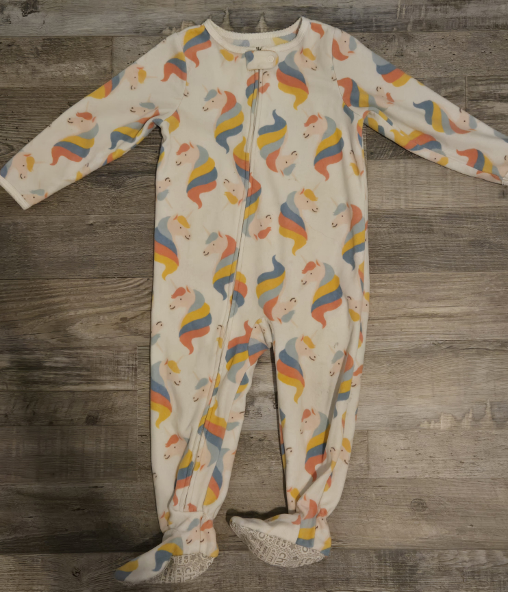 2T Carter's Unicorn Footed Pajamas