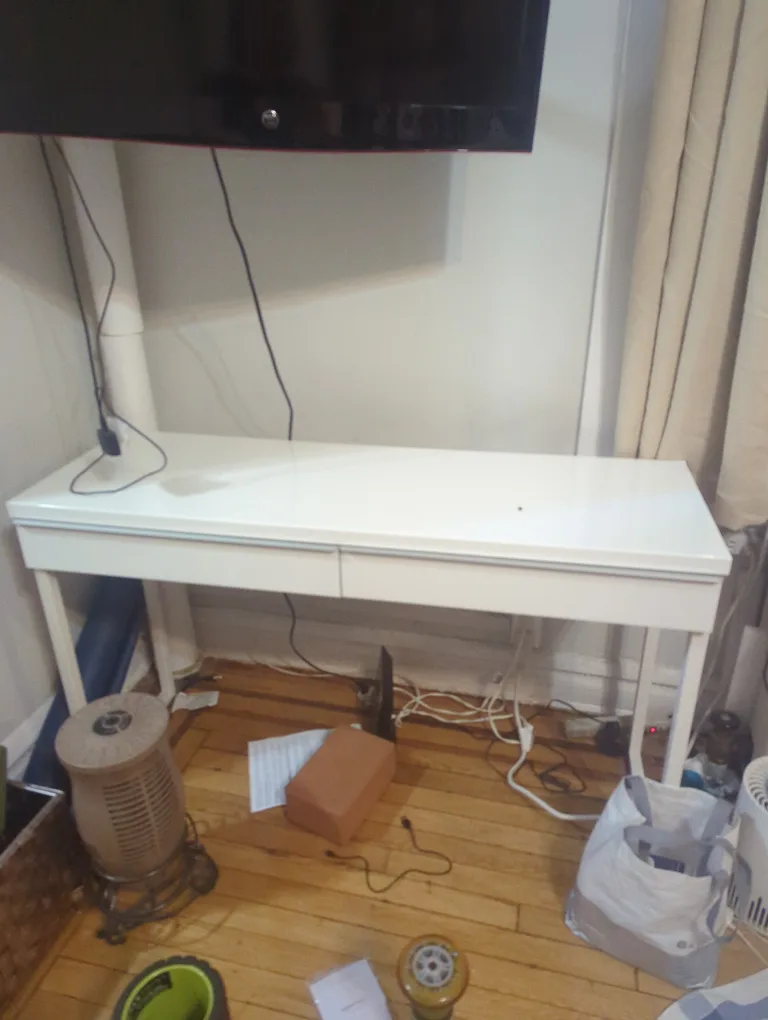 🧡White Desk with Two Drawers IKEA image indicator(3)
