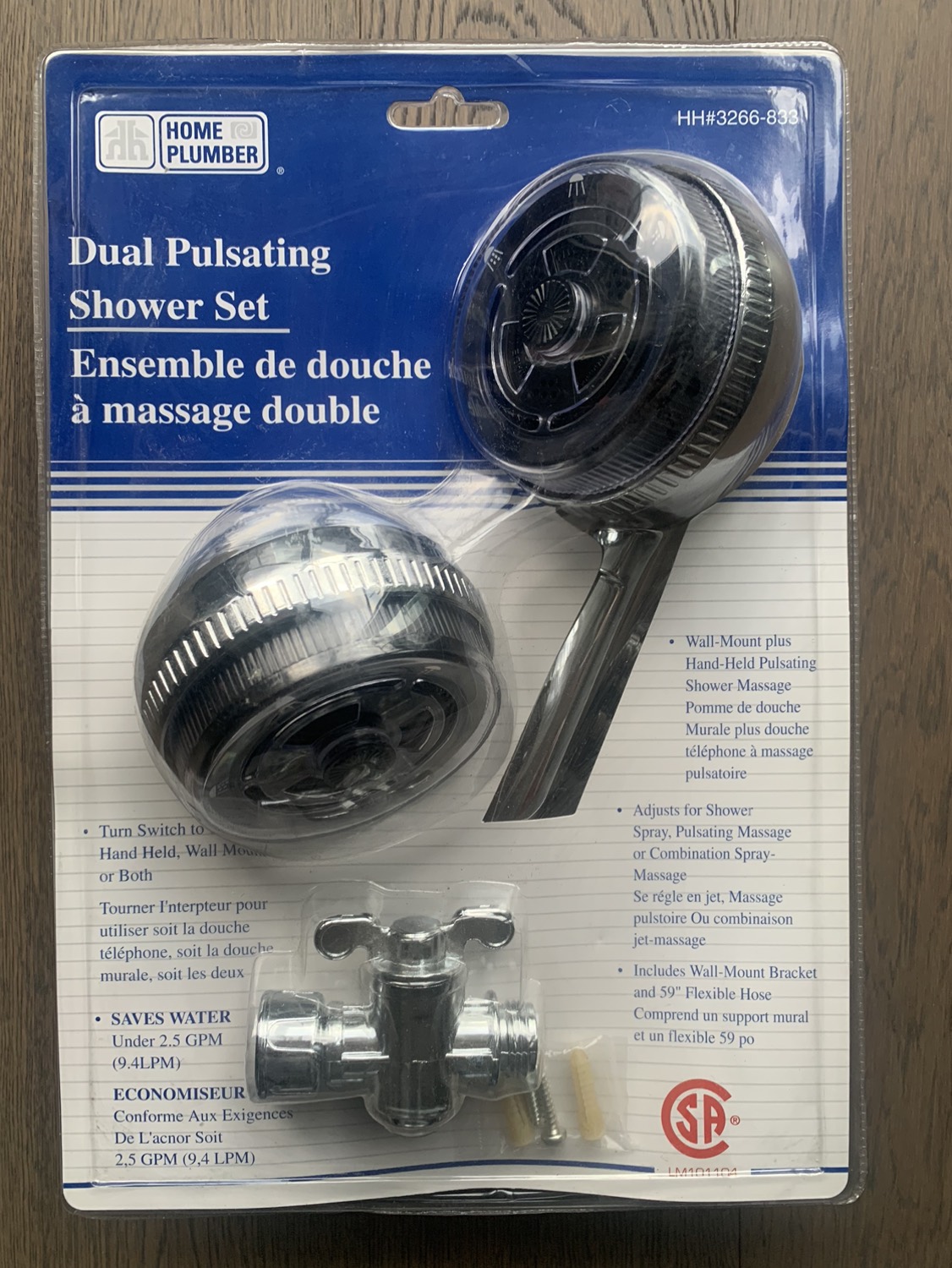 Dual pulsating shower set