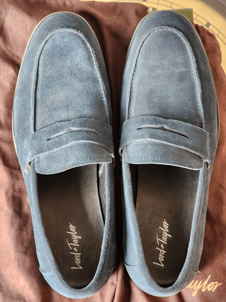 Lord & Taylor Blue Suede Loafers - photo 4