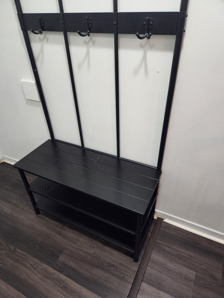 IKEA PINNIG Coat Rack with Shoe Storage Bench - photo 2