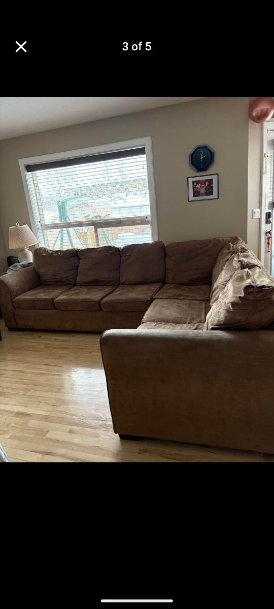 Brown Sectional Sofa - photo 2