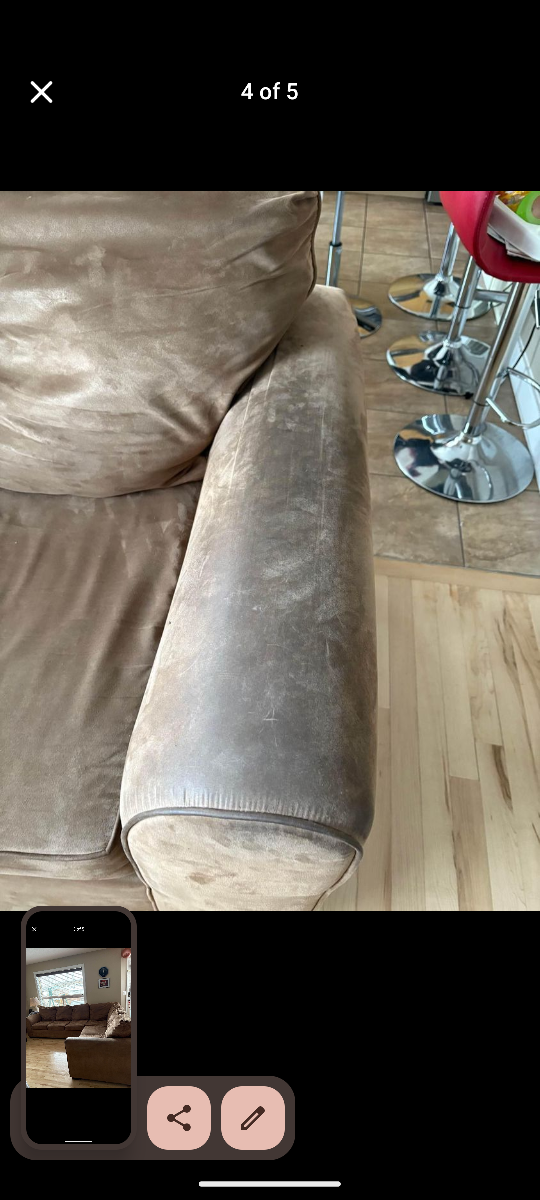 Brown Sectional Sofa - photo 5