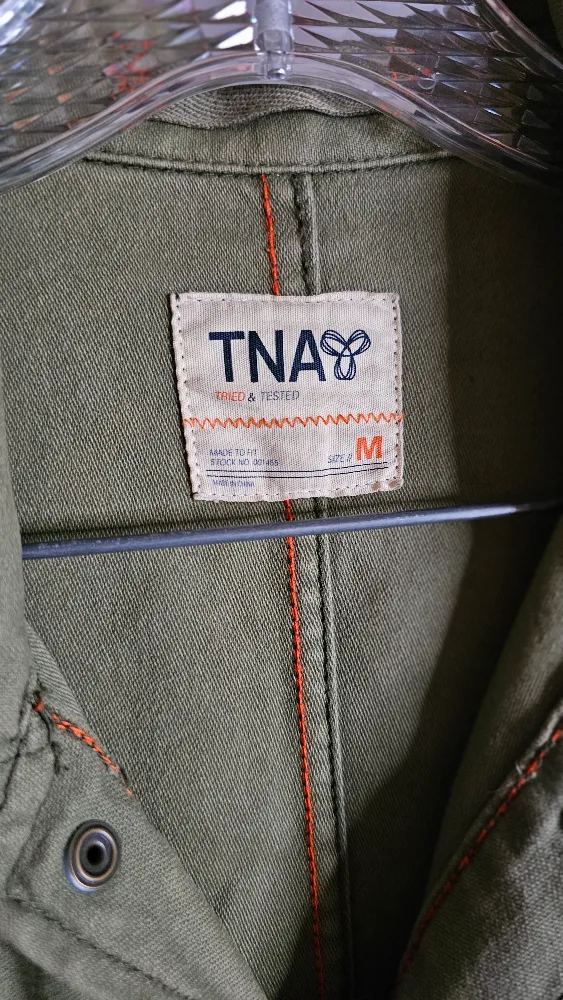 TNA Army Green Cotton Military Jacket size medium image indicator(7)