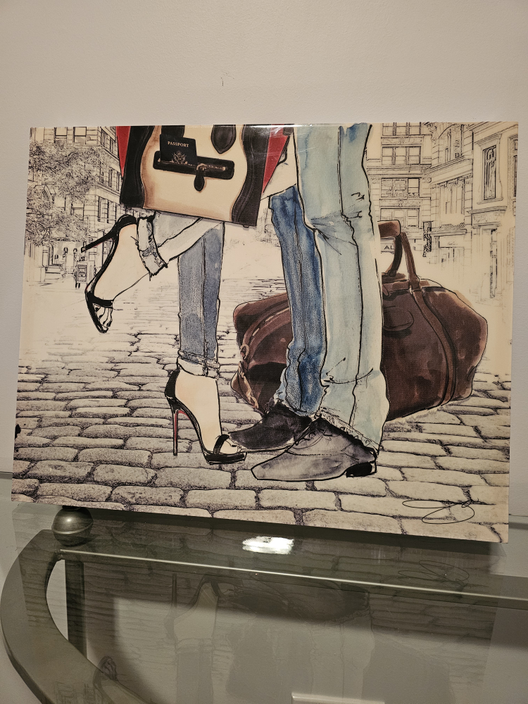 Canvas Wall Art - Couple with Suitcases #Thriftypicks
