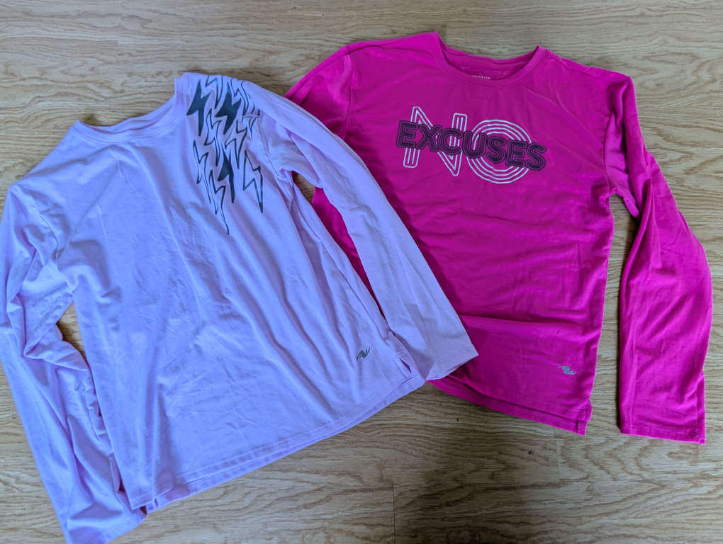 girls youth size large (10/12) athletic works shirts