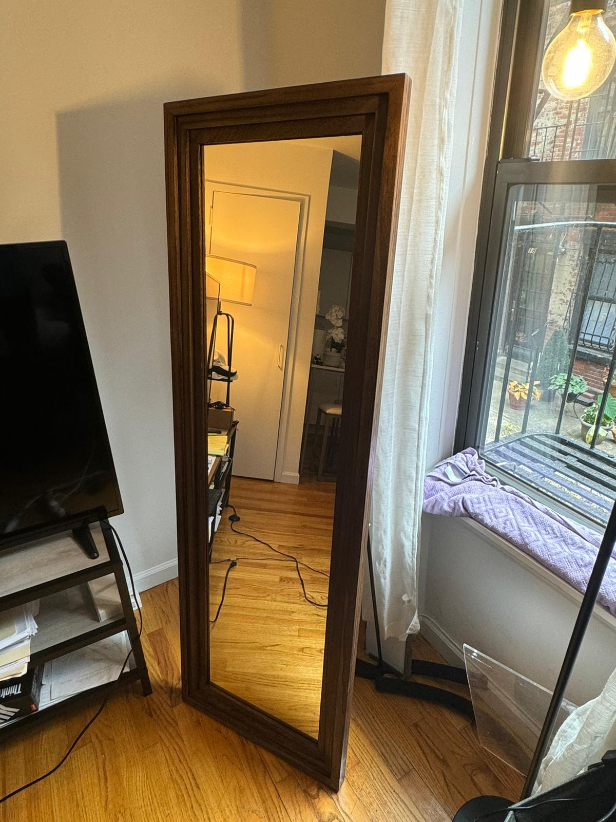 Full Length Mirror with Dark Wood Frame - photo 3