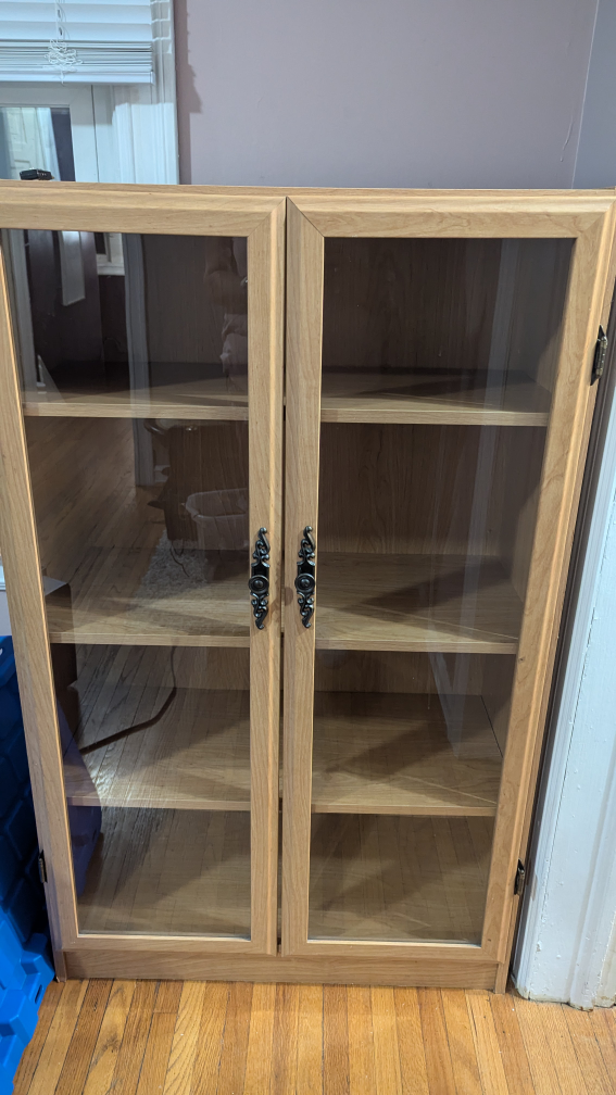 2 x Glass Door Bookcases