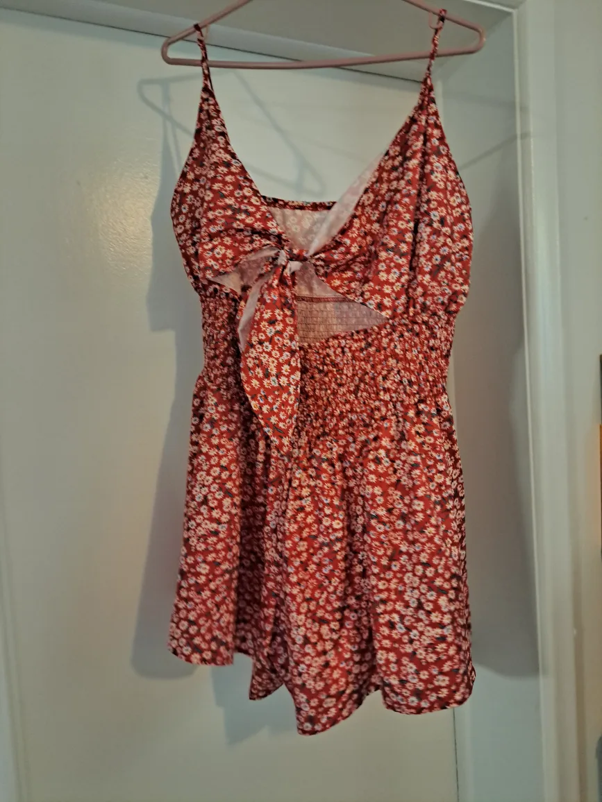 Floral Tie Back Mini Dress image indicator(2)