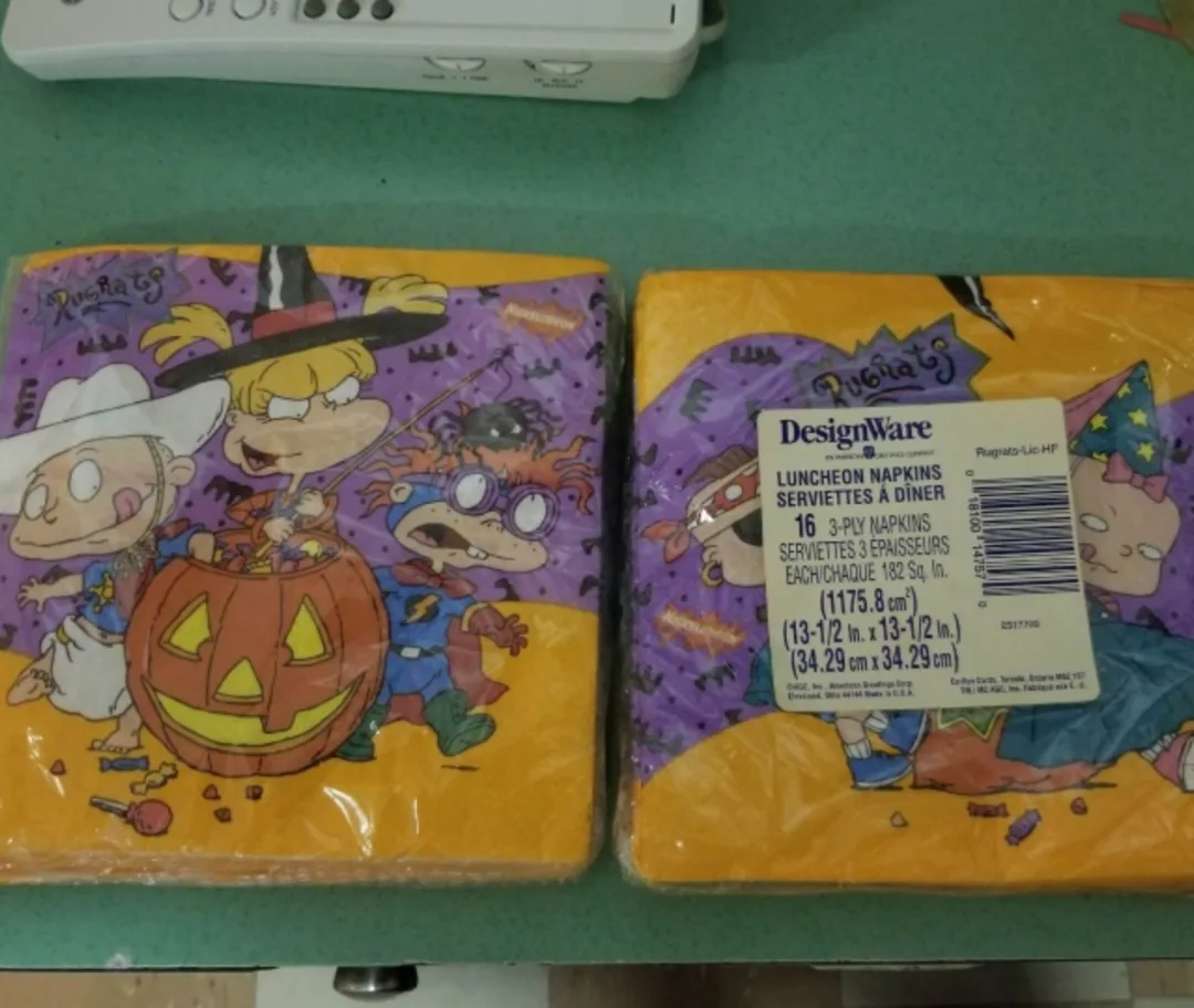Rugrats Halloween Luncheon Napkins vintage x 2  🧡 image indicator(2)