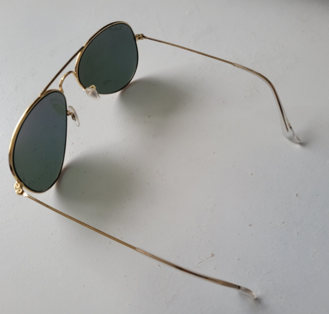 Ray-Ban Aviator Large Polarized Green/Gold Sunglasses - photo 4