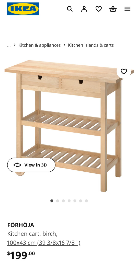 IKEA FÖRHOJA Kitchen Cart - photo 2