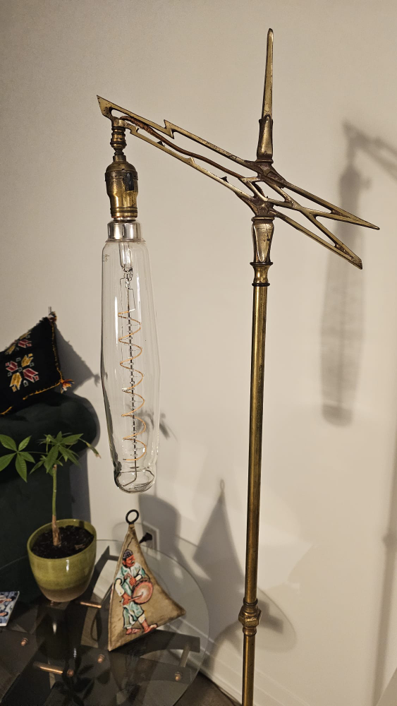 Vintage Brass Floor Lamp - photo 5