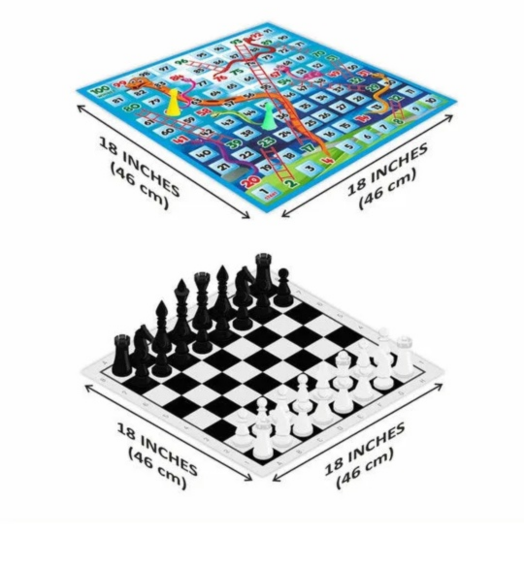 2-in-1 Deluxe Chess with Snakes and Ladders Board Game - photo 4