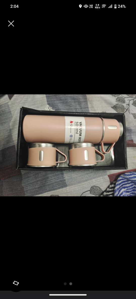Pink Vacuum Bottle Set