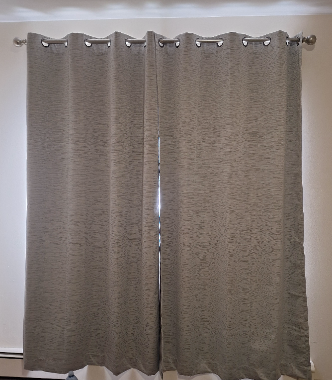 Grey blackout curtains