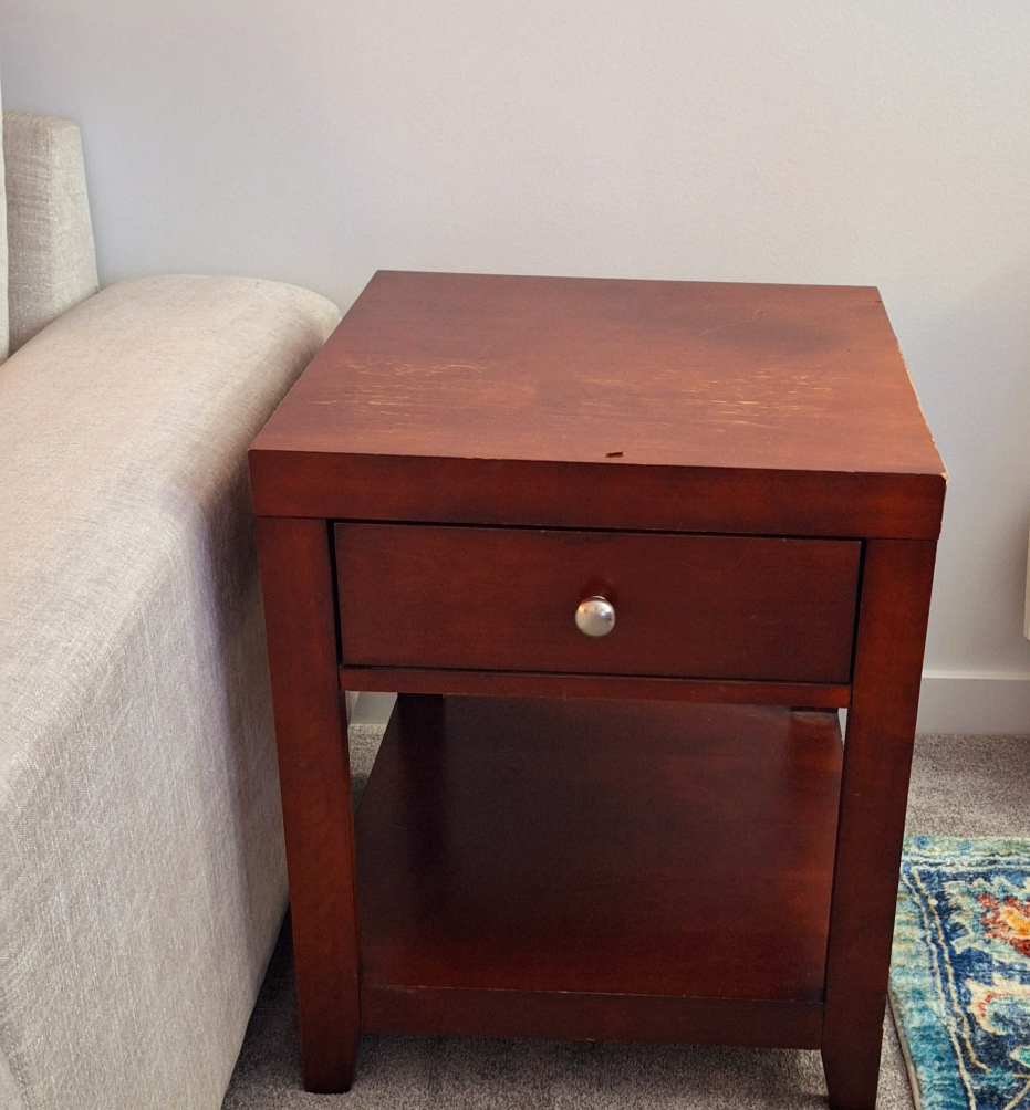 Dark Wood End Table