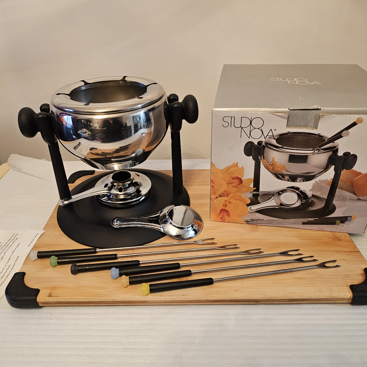 Studio Nova Stainless Steel Chocolate Fondue Set