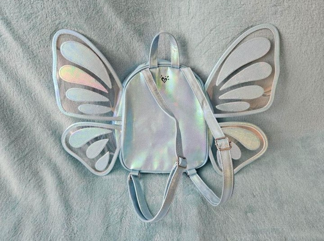 Justice small blue Butterfly Backpack Letter V - photo 2