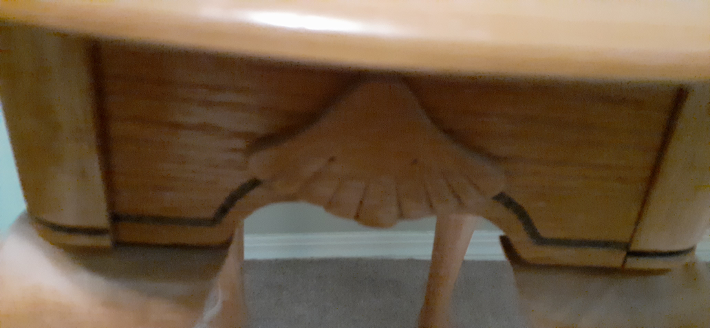 Two Antique French Provincial Solid Wood End Tables - photo 5