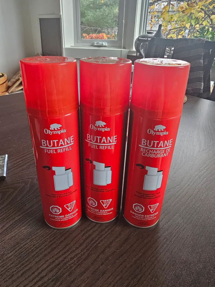 3 Cans 250ml Butane Refill unused thumbnail