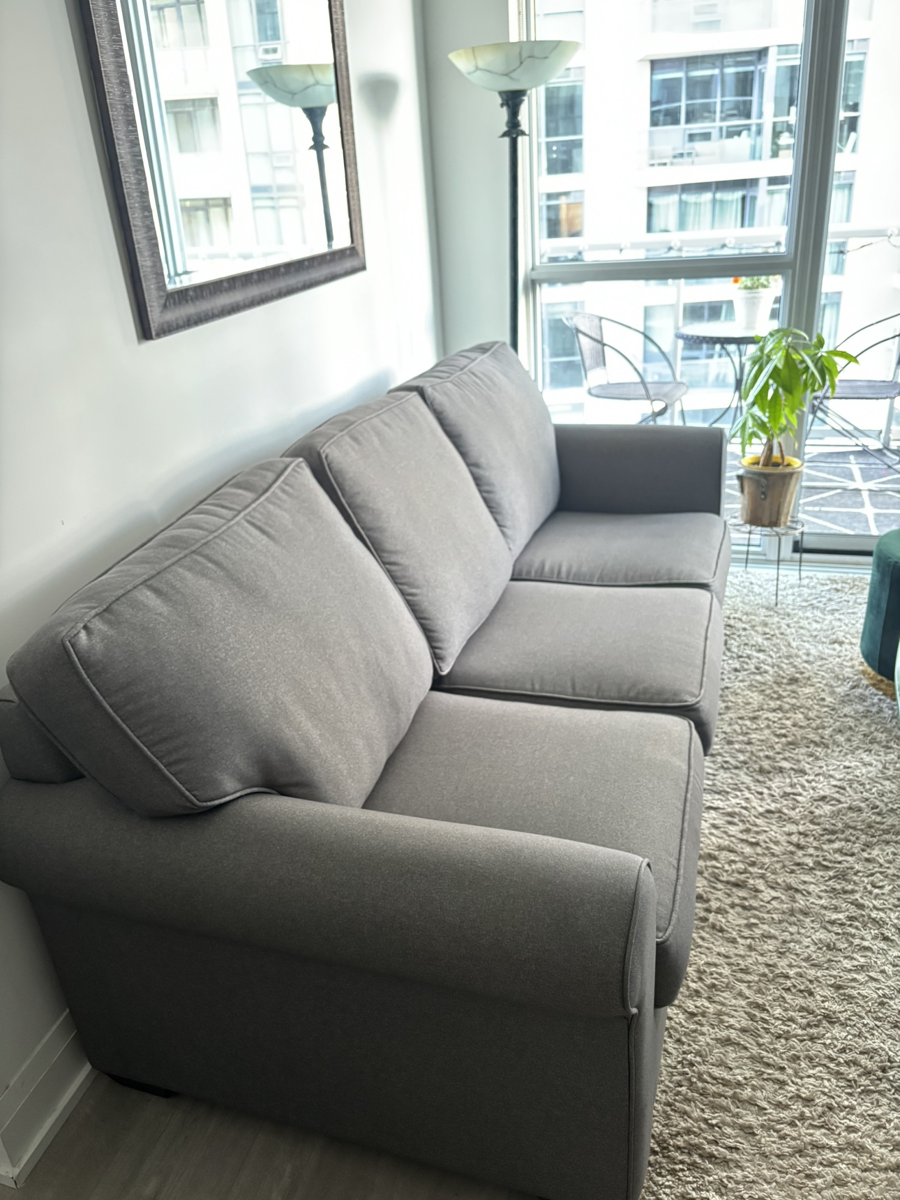 Grey Sofa bed-queen size mattress included - photo 3
