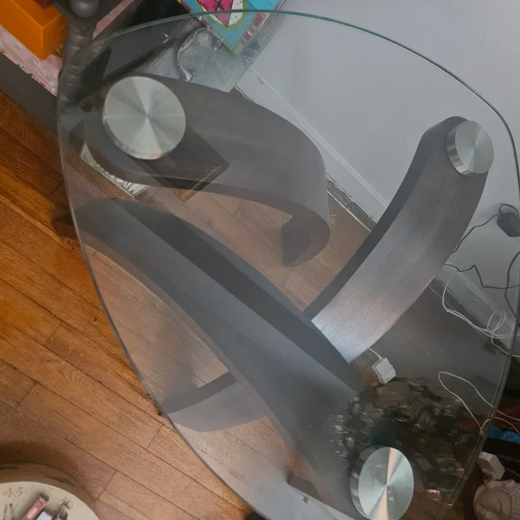 Set Of Two Glass Top  End Table image indicator(2)